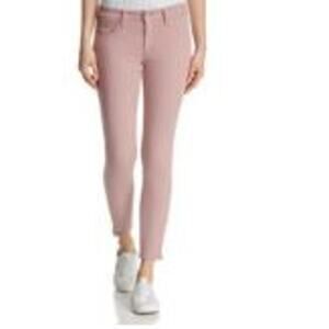 Mavi Womens 32 Adriana Ankle Zip Mid Rise Super Skinny Jeans Rose Twill Pink